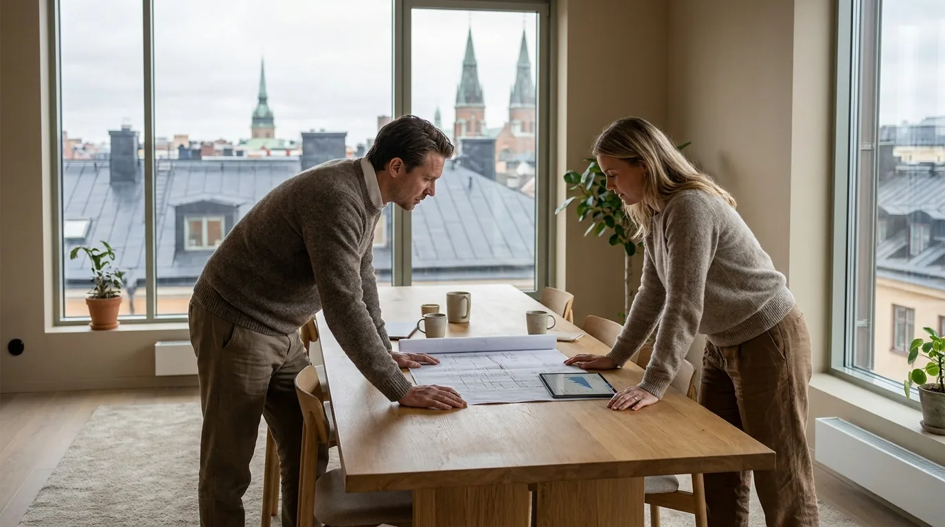 Jurister och konsulter granskar handlingar vid mötesbord